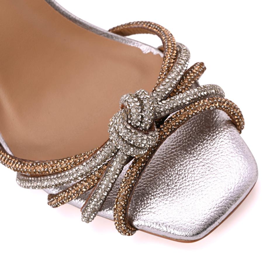 SANDALIA NUDO CON CRISTALES