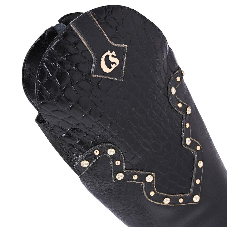 BOTA ALTA CON CRISTALES