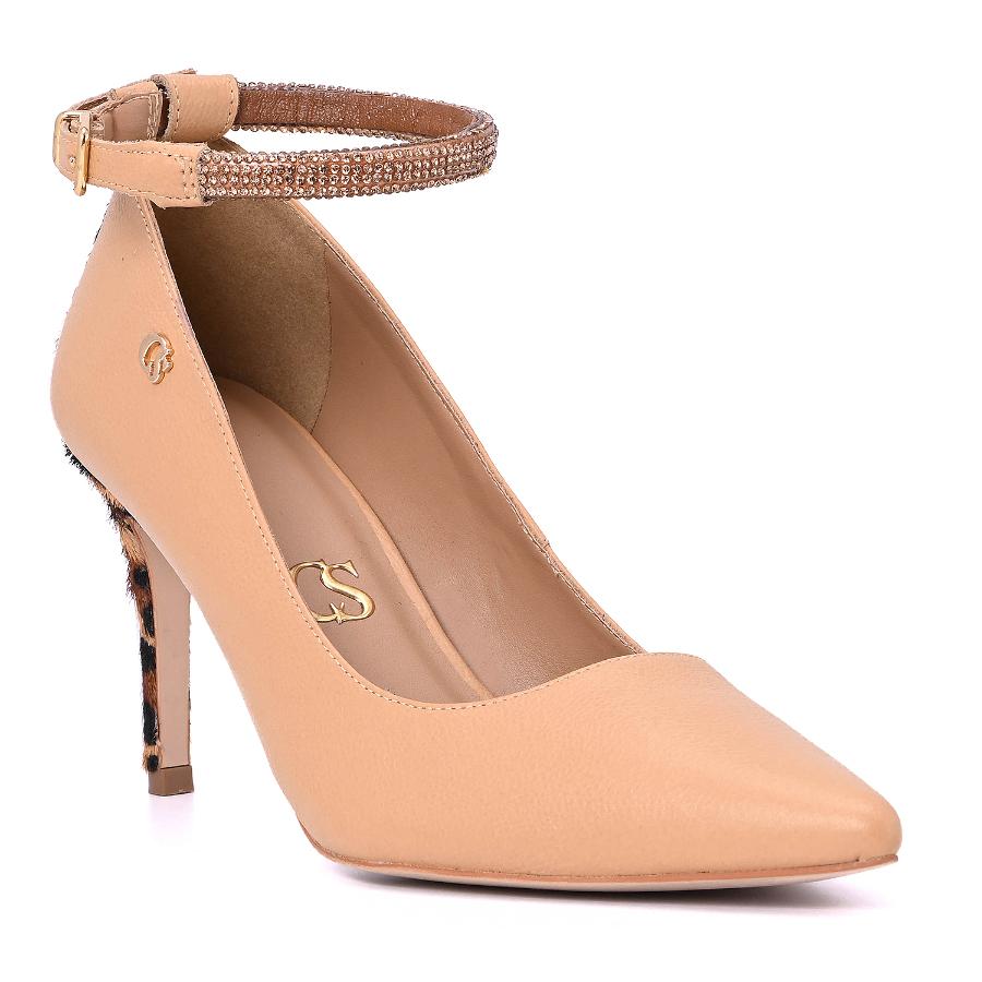 STILETTO NUDE CON PULSERA Y BRILLO