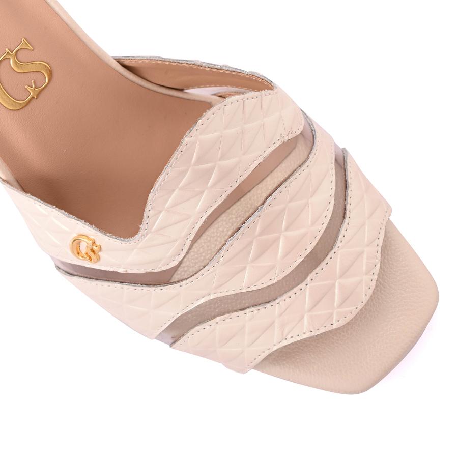 SANDALIA ZUECO BLANCA CON TRANSPARENCIA