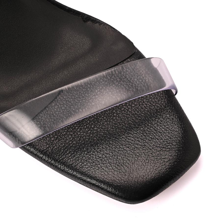 SANDALIA NEGRA CON TRANSPARENCIA