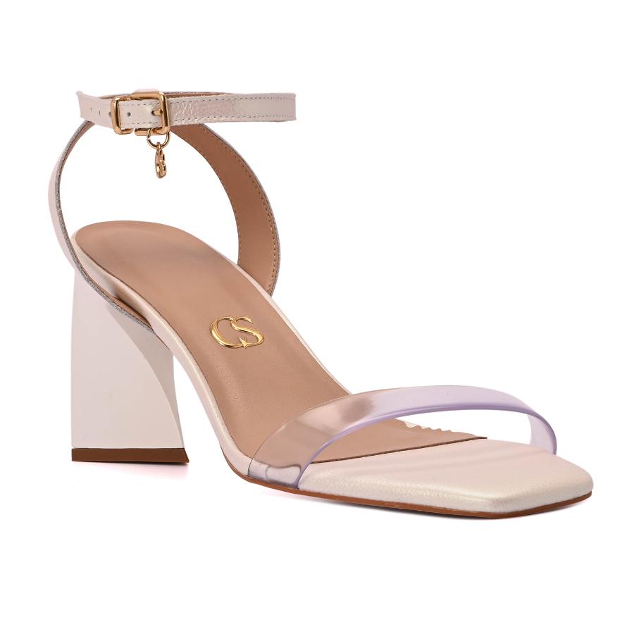 SANDALIA BLANCA CON TRANSPARENCIA