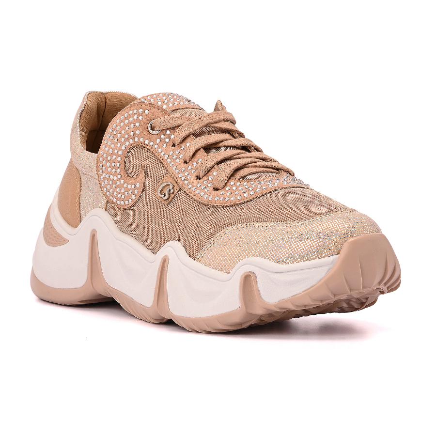 ZAPATILLA NUDE CON BRILLO CARMEN STEFFENS ALTO VERANO 2023