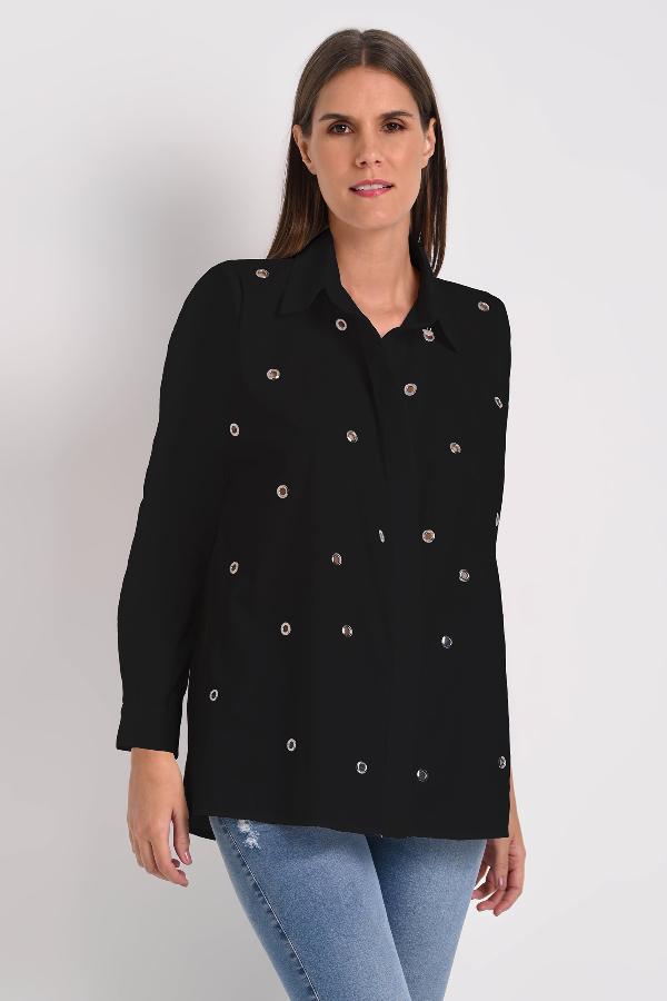 CAMISA NEGRA MANGA LARGA CS