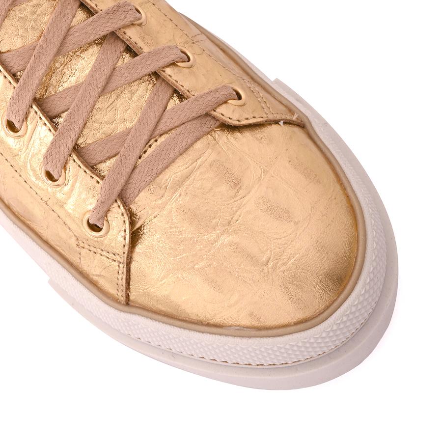 ZAPATILLA DORADA CON TEXTURA CS