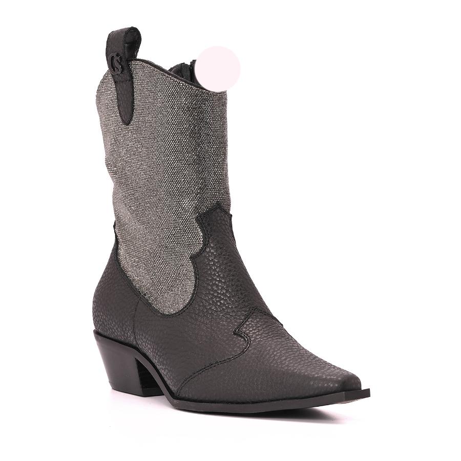 BOTA NEGRA CON BRILLO