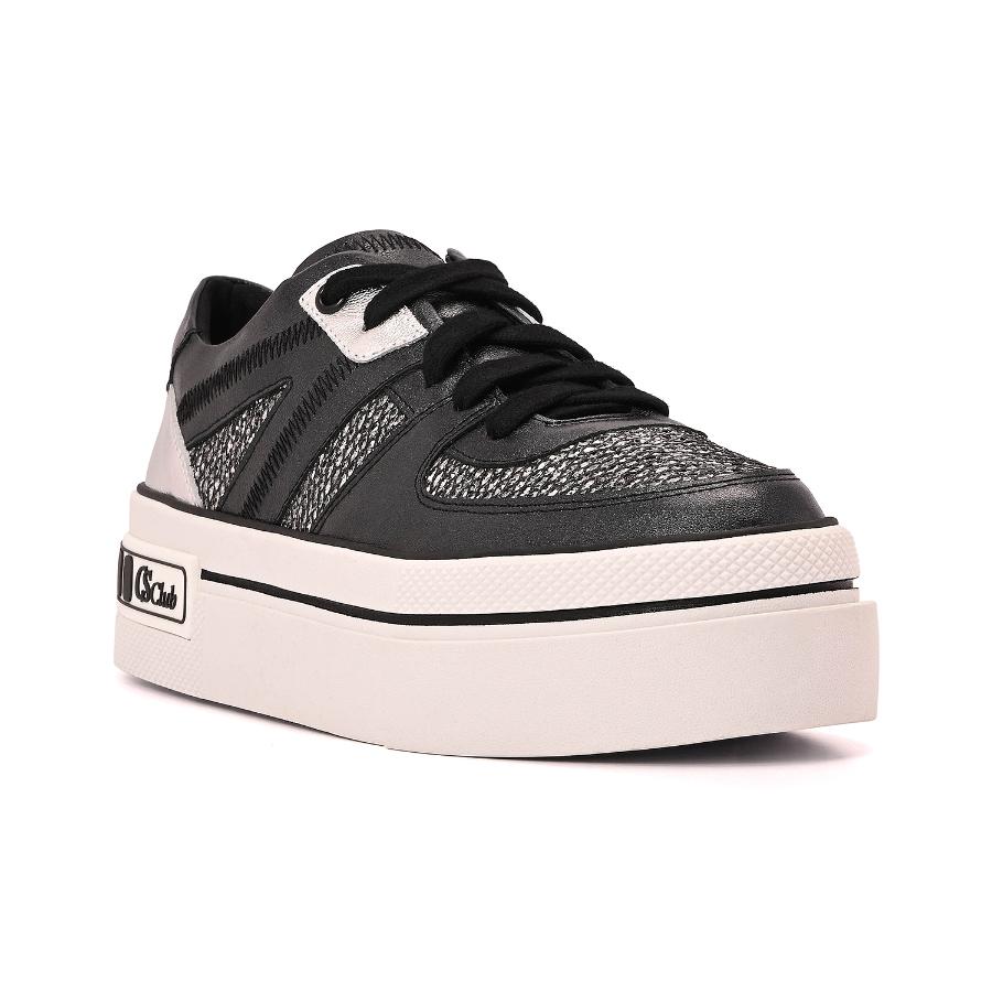 ZAPATILLA NEGRA CON BRILLO CS CLUB