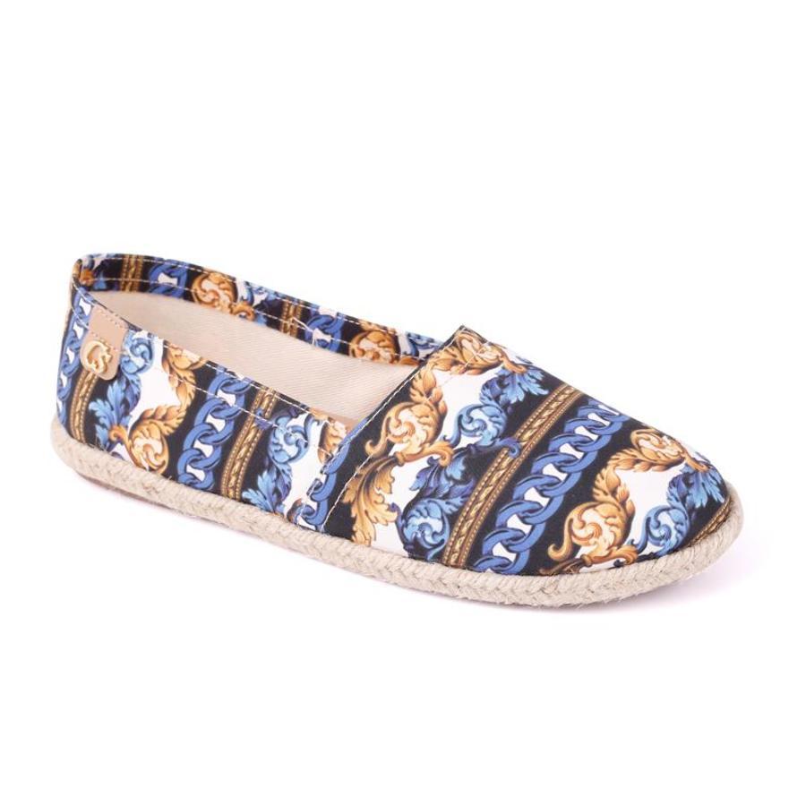 ALPARGATA CON ESTAMPADO AZUL