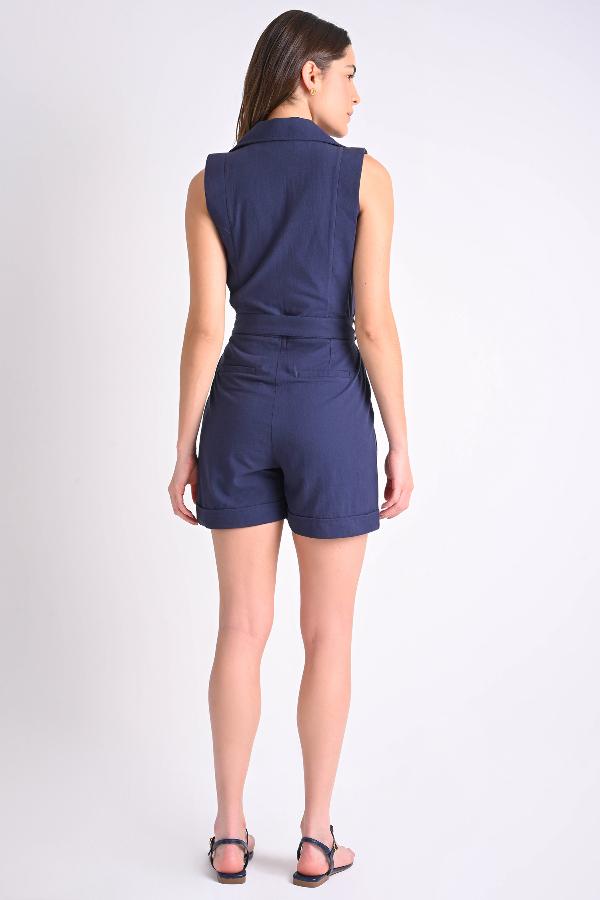 ENTERITO AZUL CON CINTURON