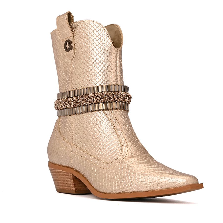 BOTA DORADA CON PULSERA EXTRAÍBLE