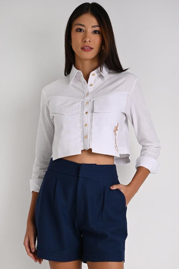 CAMISA CROPPED BLANCA CS