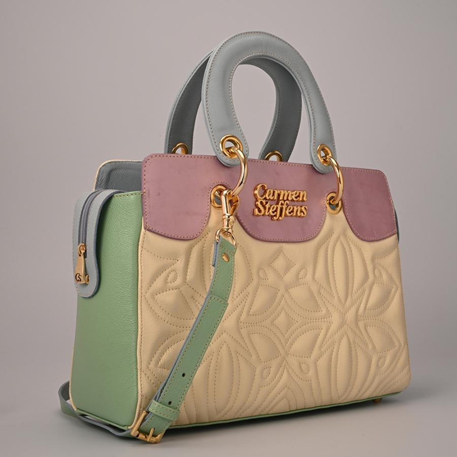 CARTERA MULTICOLOR CON TEXTURA