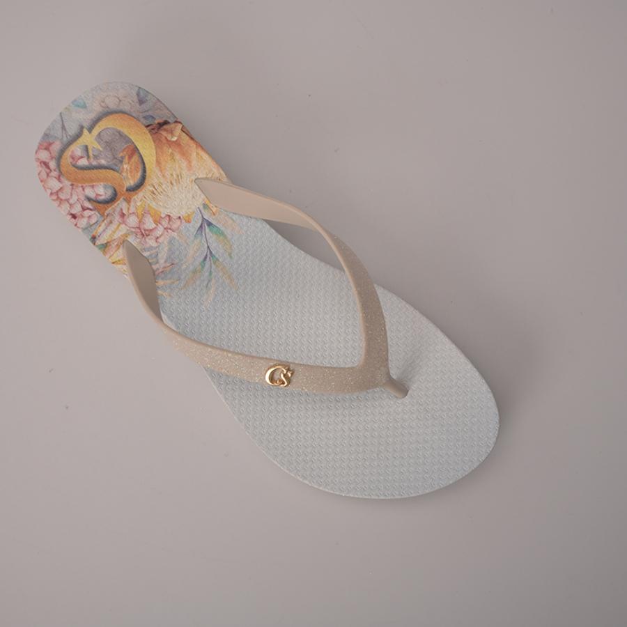 SANDALIA ANABELA ESTAMPADO DE FLORES