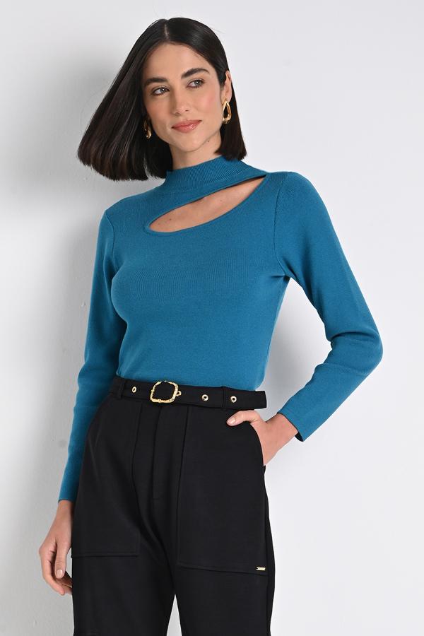 BLUSA RECORTE ASSIMÉTRICO