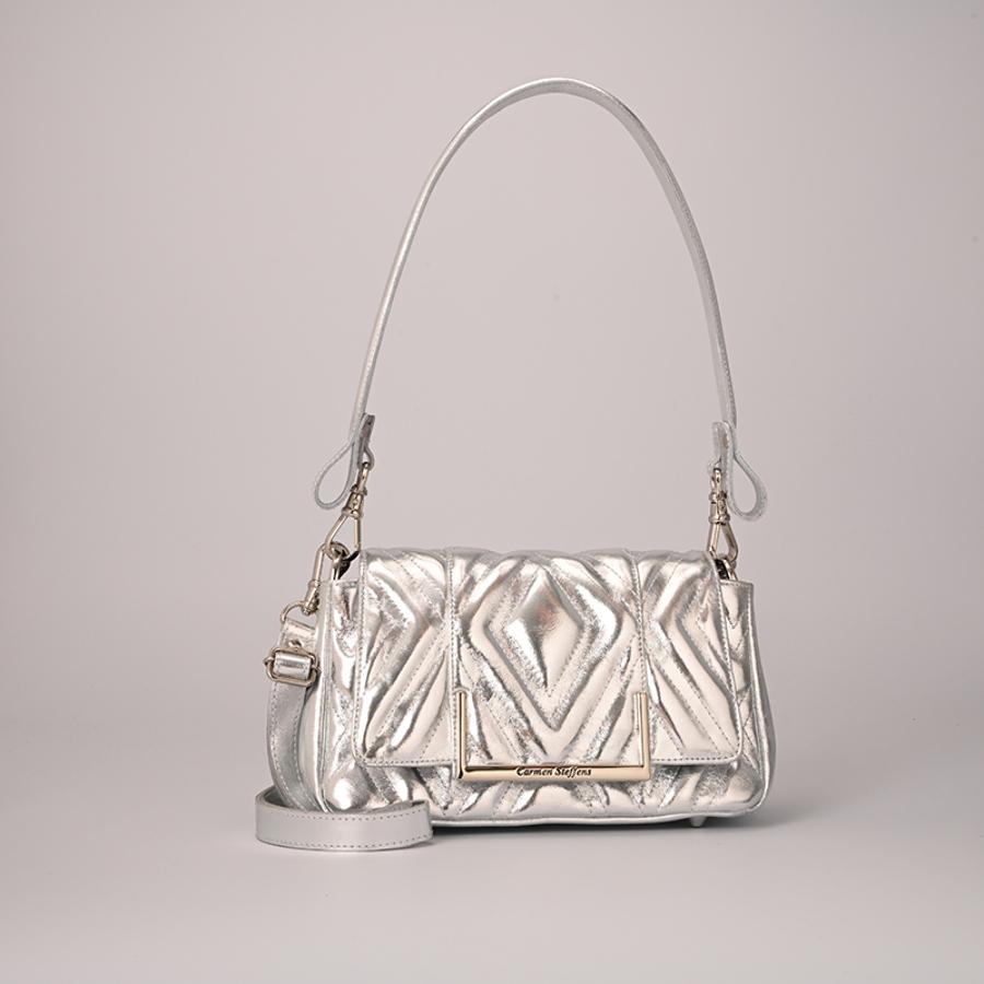 QUILTED BAG PLATEADO