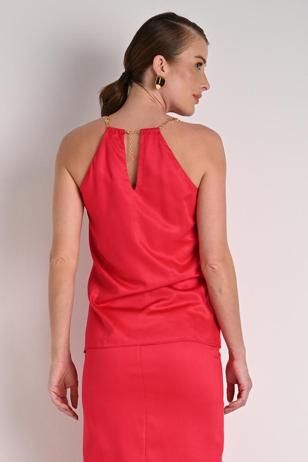 BLUSA COM ALÇA METAL