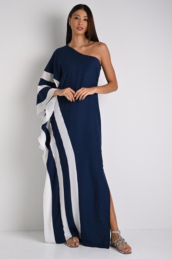 VESTIDO ASSIMETRICO FLUIDO