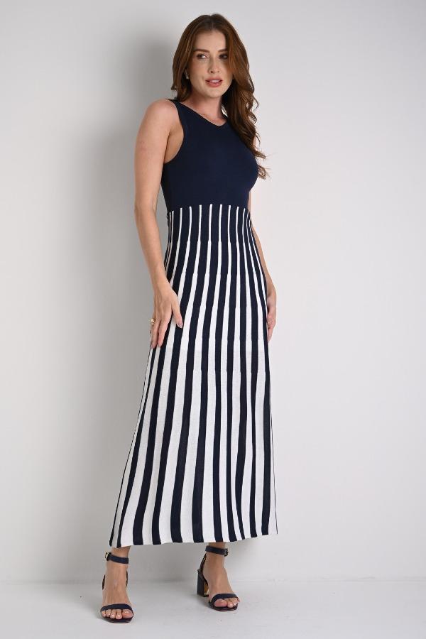 VESTIDO PLISSADO BICOLOR