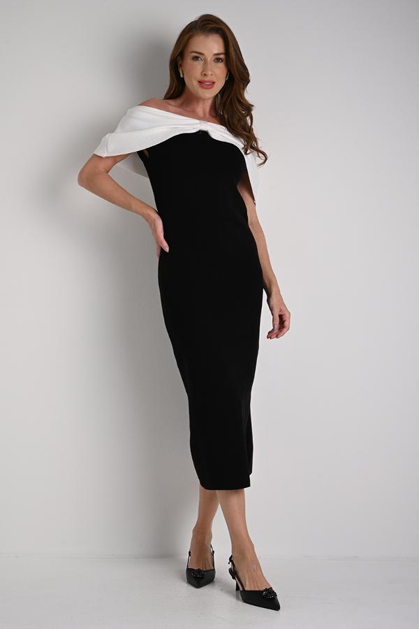 VESTIDO MIDI OMBRO A OMBRO