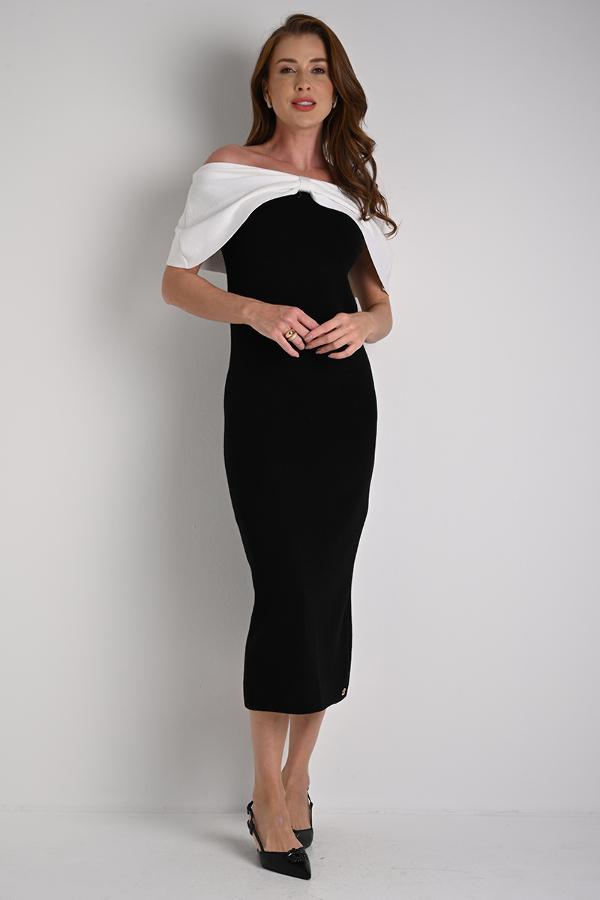 VESTIDO MIDI OMBRO A OMBRO