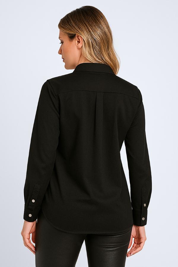 CAMISA NEGRA MANGA LARGA CS