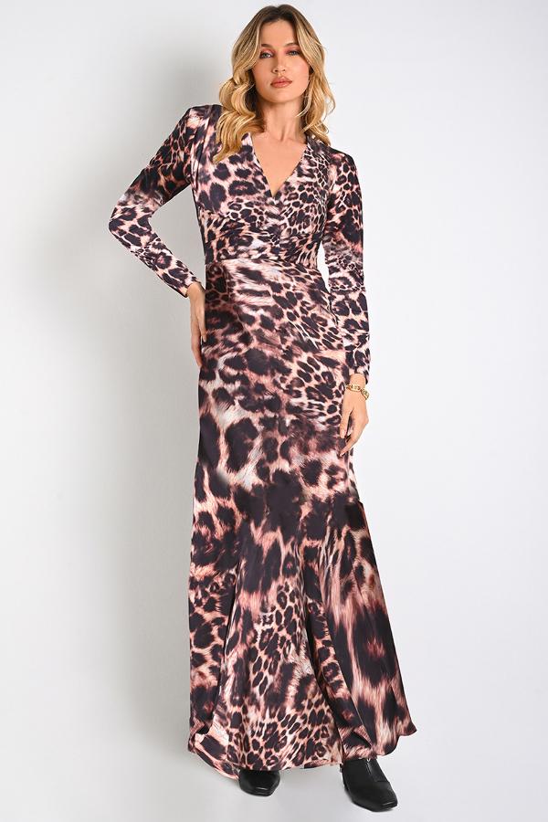 VESTIDO ANIMAL PRINT CUELLO V