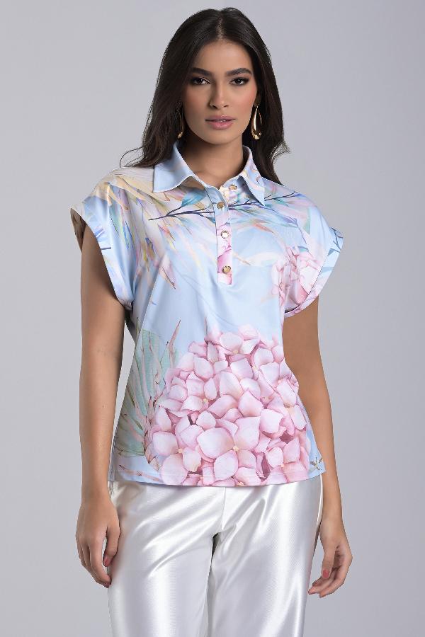 BLUSA COM GOLA