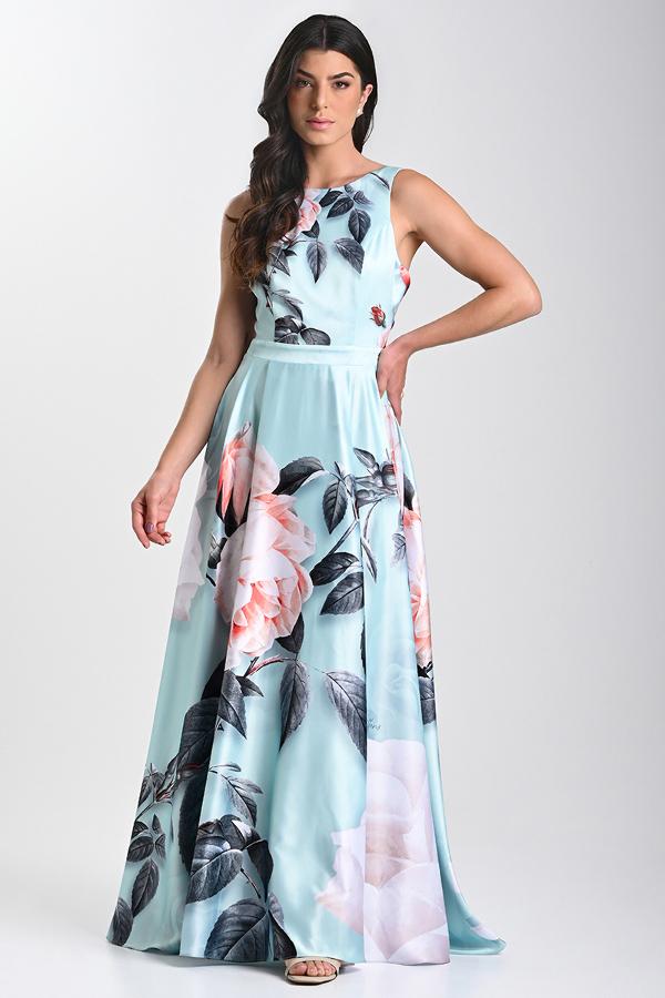 VESTIDO ESTAPADO CON LAZO EN ESPALDA