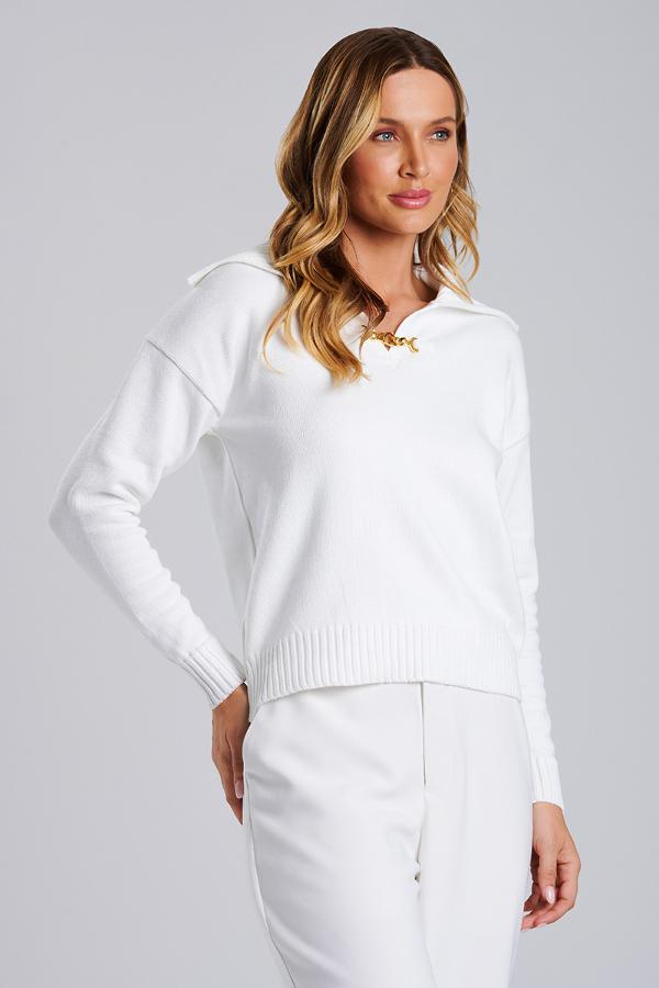 SWETER TEJIDO CON ACCESORIO CS