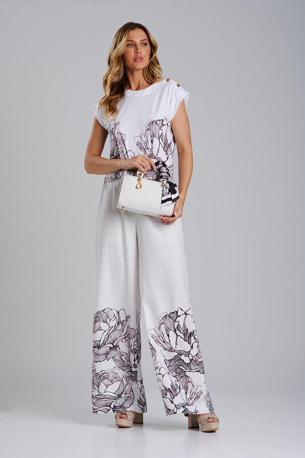 PALAZZO CON ESTAMPADO FLOR