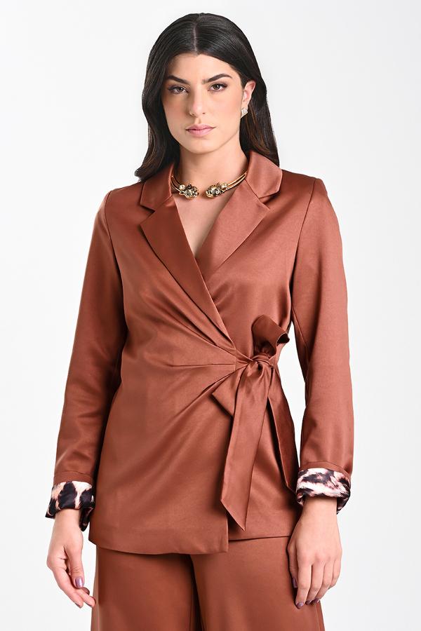 BLAZER MARRON SATINADO CS