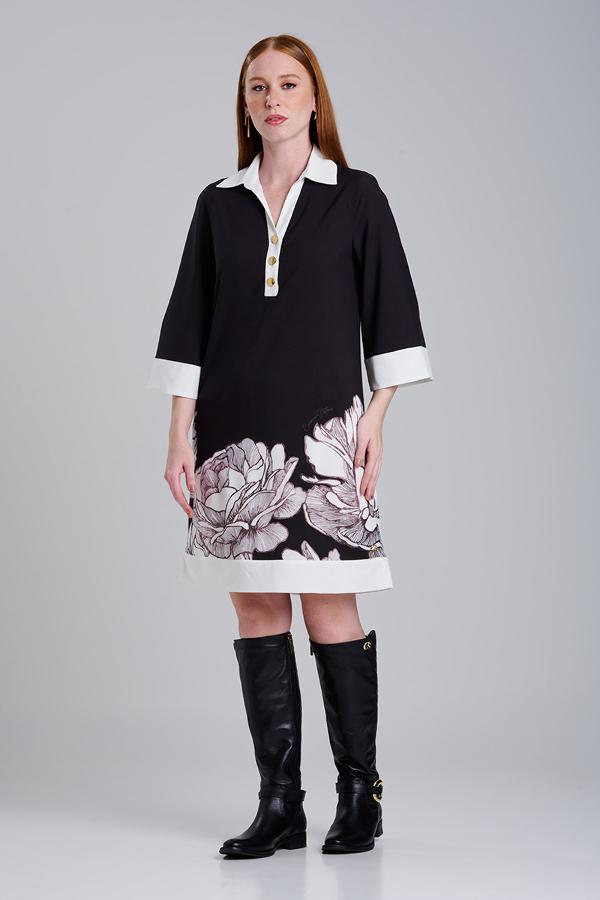 VESTIDO CON ESTAMPADO FLOR