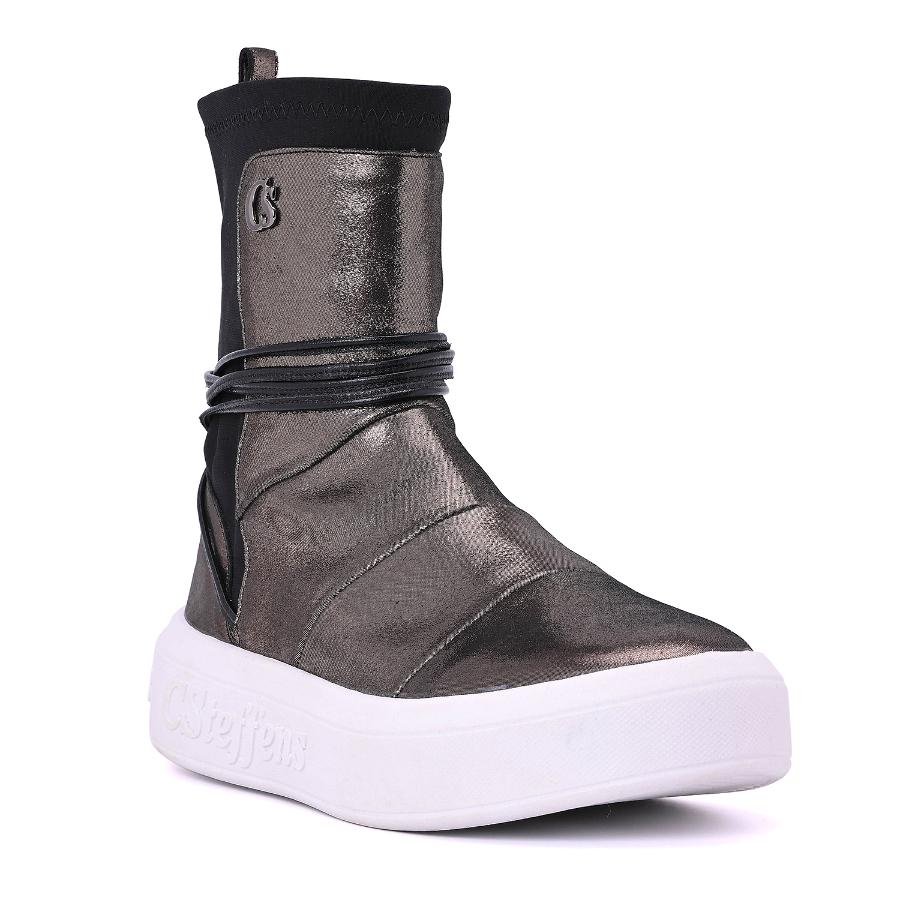 ZAPATILLA METALIZADA CAÑA ALTA