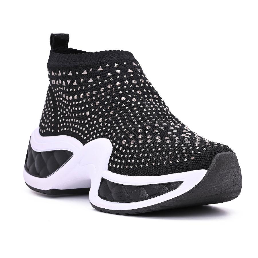 ZAPATILLA TIPO MEDIA CON CRISTALES