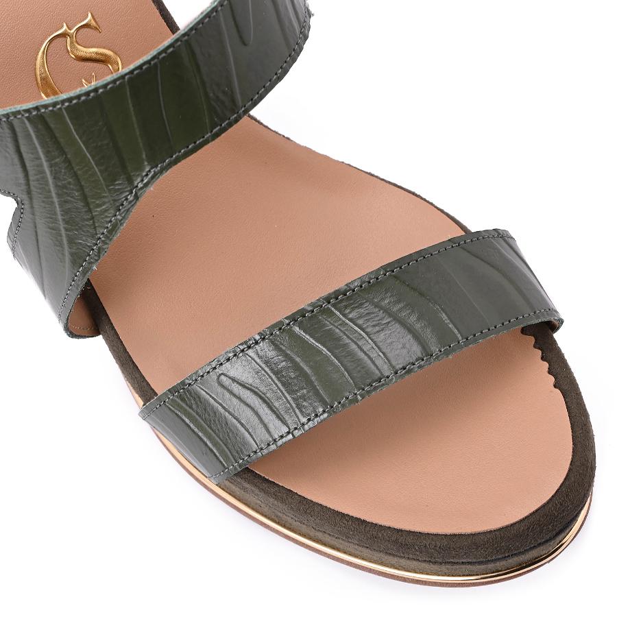 SANDALIA DE CUÑA VERDE