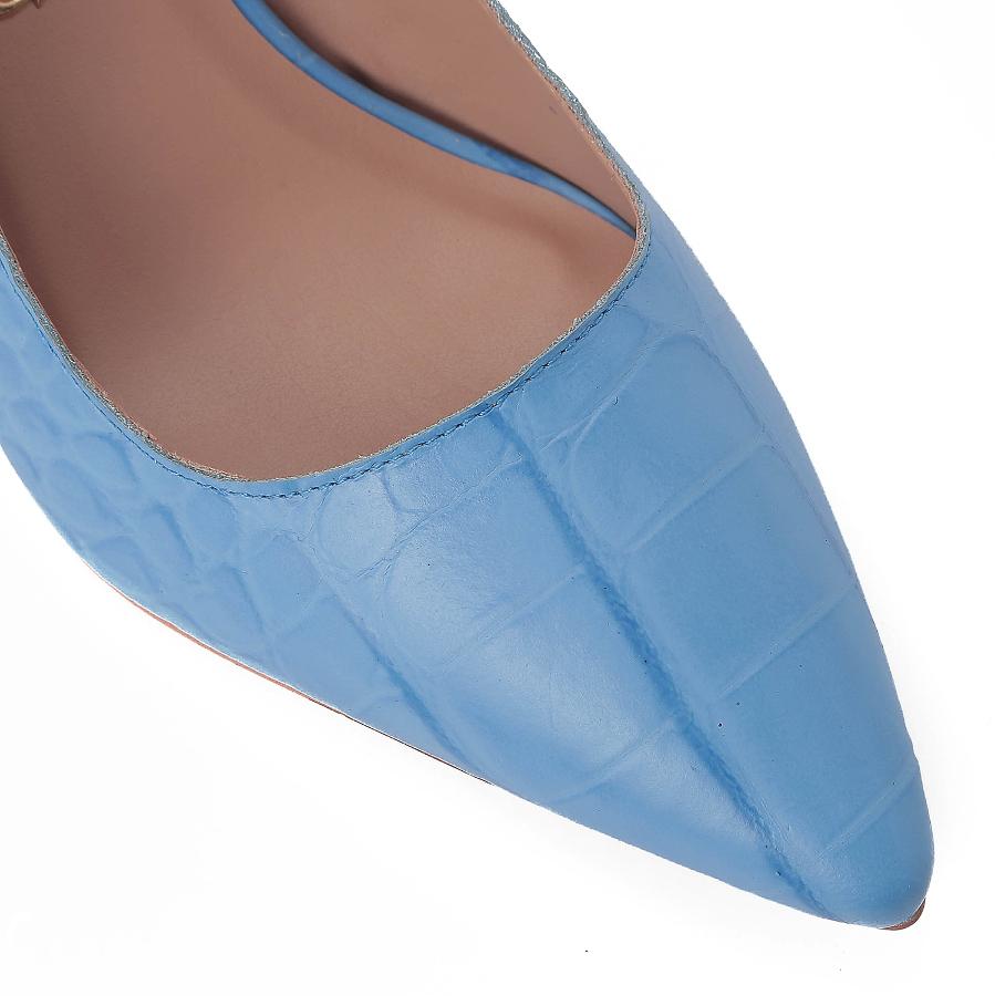 STILETTO CELESTE CON TEXTURA