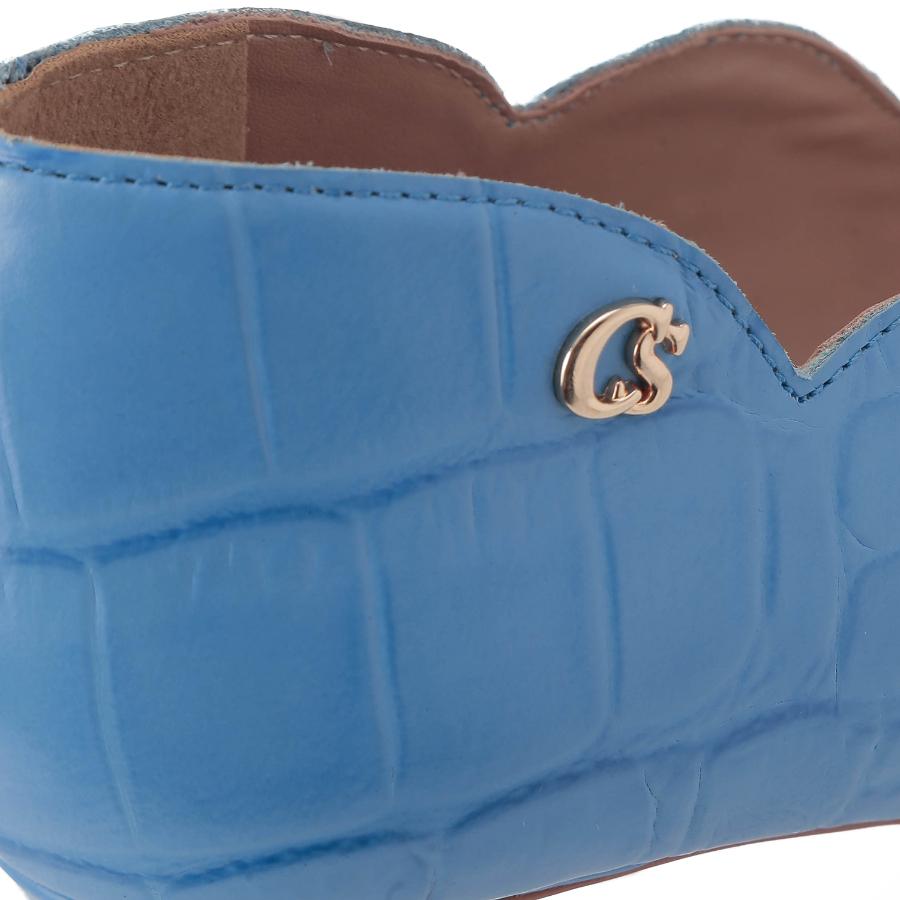 STILETTO CELESTE CON TEXTURA