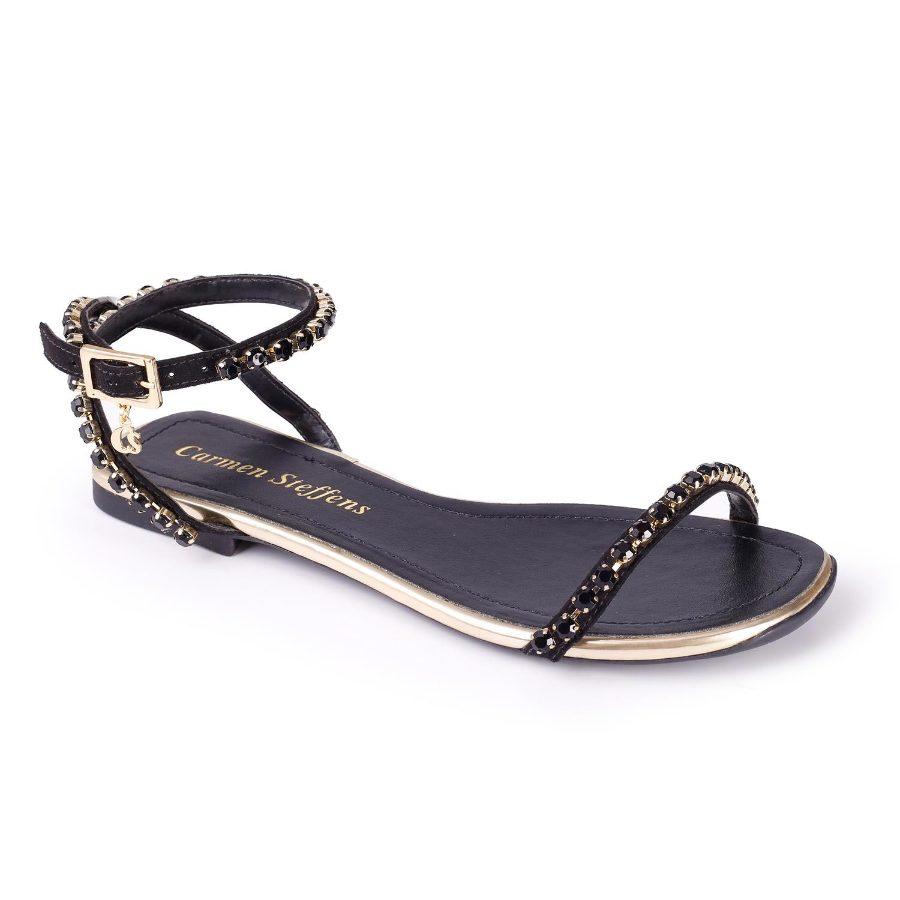 SANDALIA NEGRA CON PEDRERIA