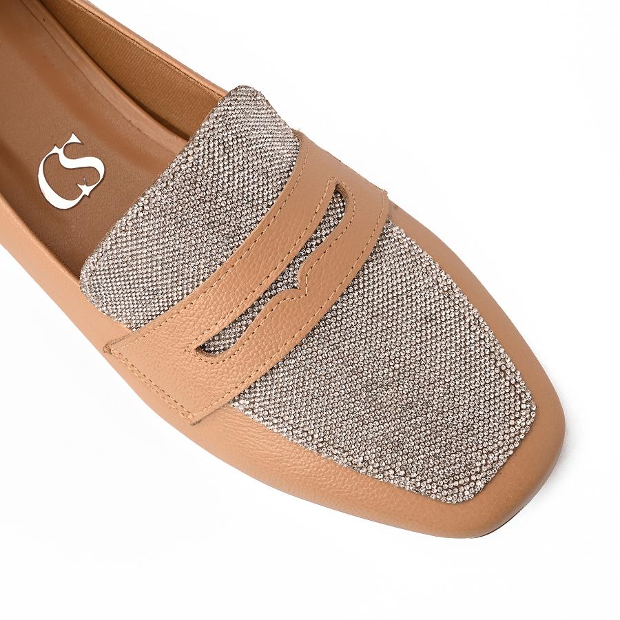 MOCASÍN NUDE CON APLIQUES