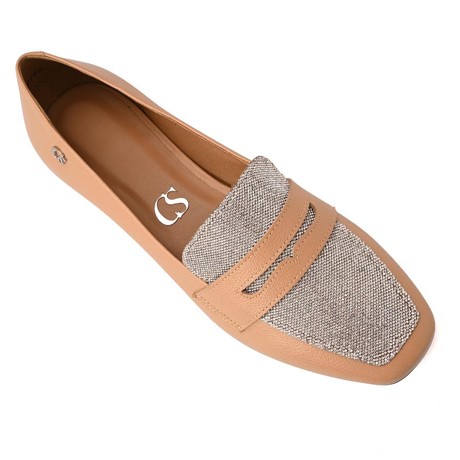 MOCASÍN NUDE CON APLIQUES