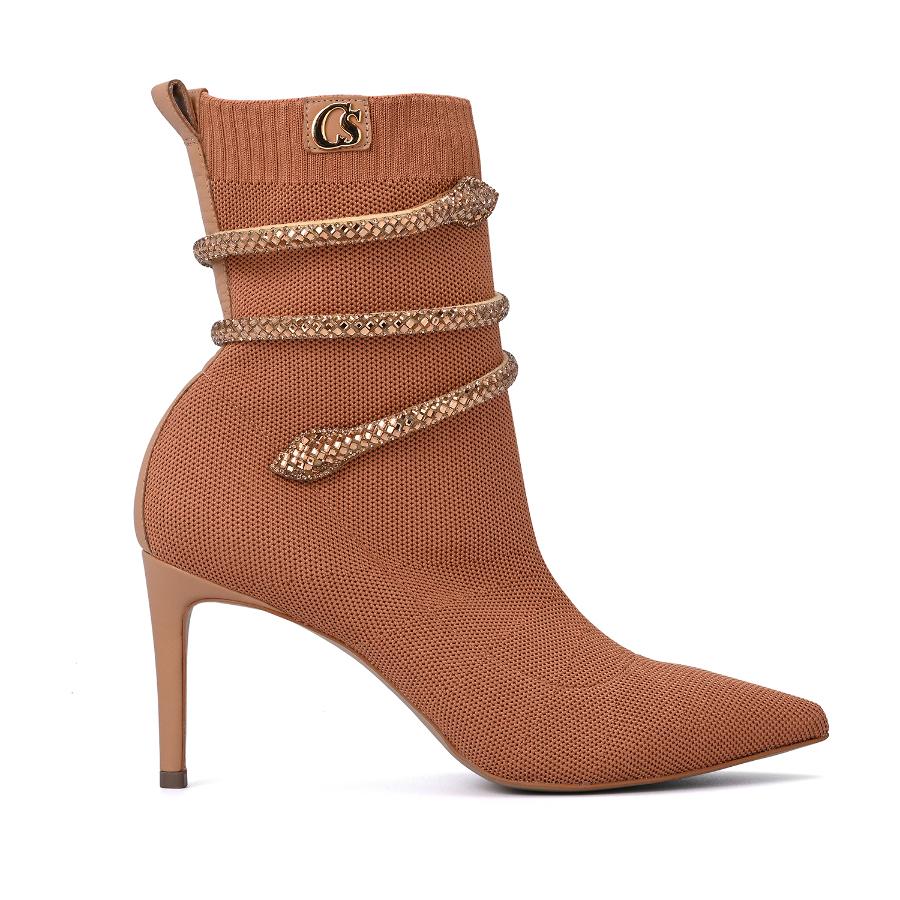 BOTA NUDE  CON PULSERA DE SERPIENTE