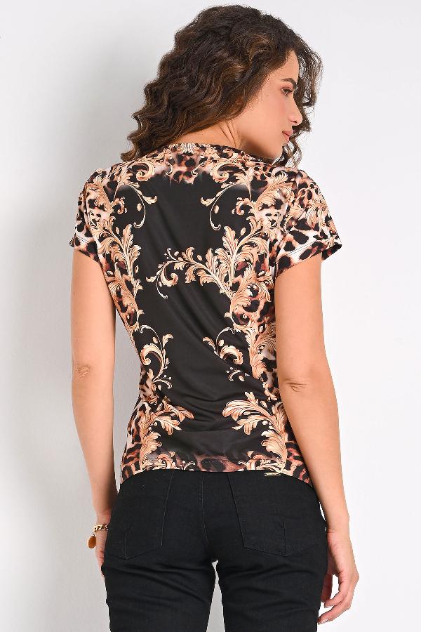 BLUSA BASICA ANIMAL PRINT