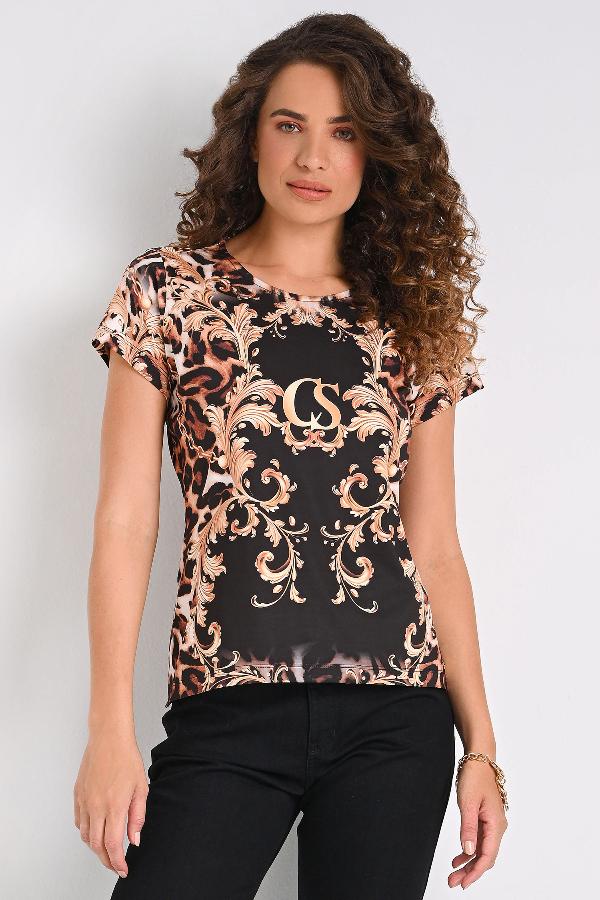 BLUSA BASICA ANIMAL PRINT