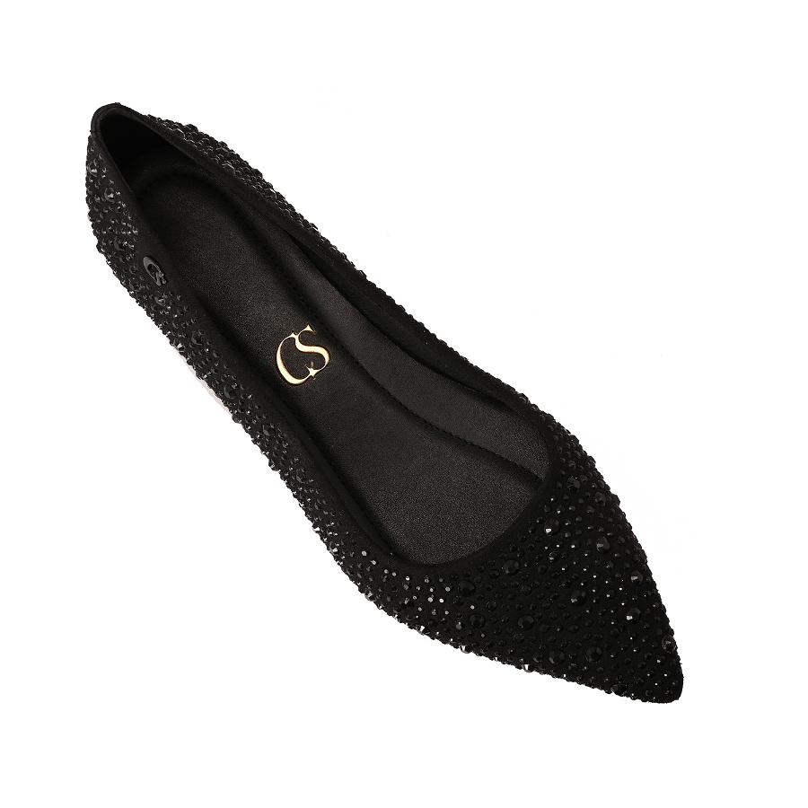 BALLERINA NEGRA CON TACHAS