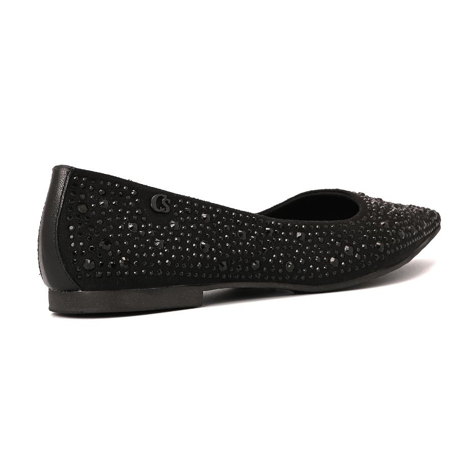 BALLERINA NEGRA CON TACHAS