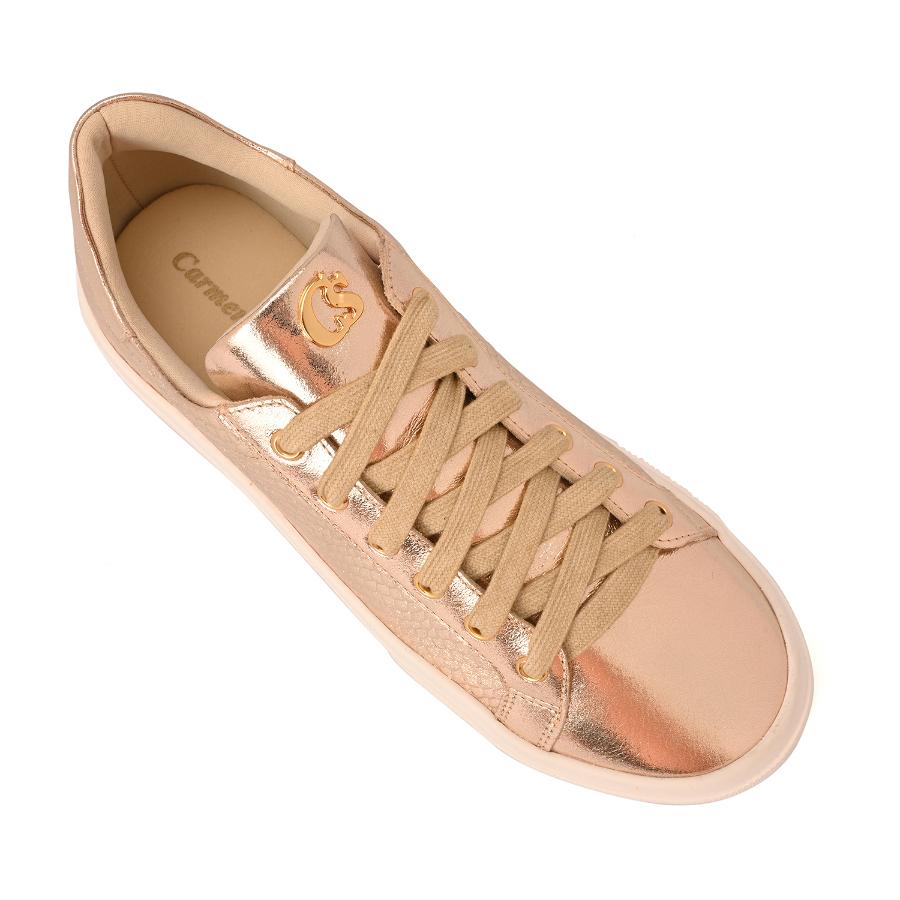 ZAPATILLA DORADA CON TEXTURA