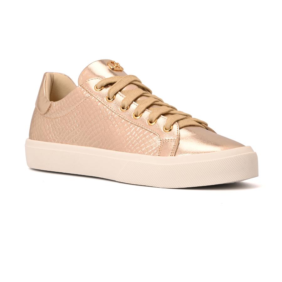 ZAPATILLA DORADA CON TEXTURA