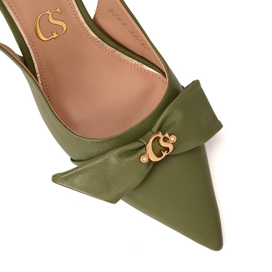 STILETTO VERDE CON LAZO