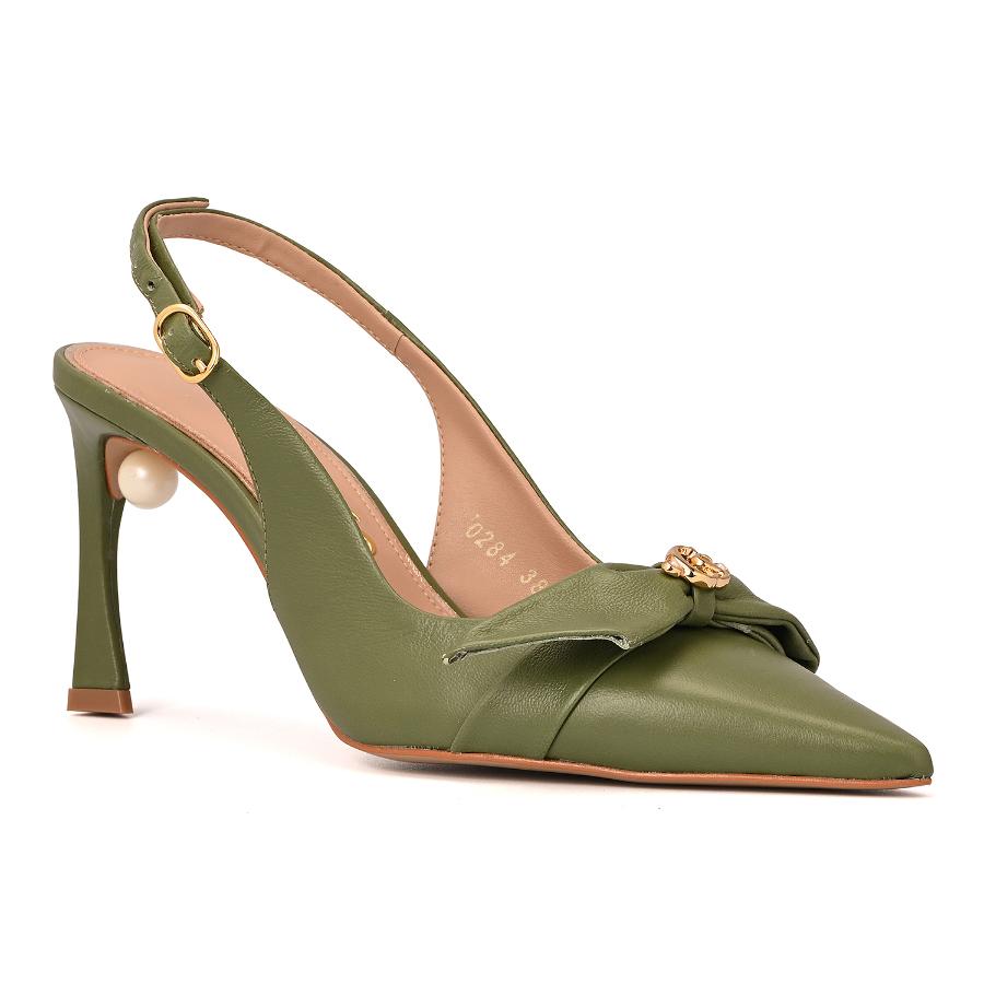 STILETTO VERDE CON LAZO