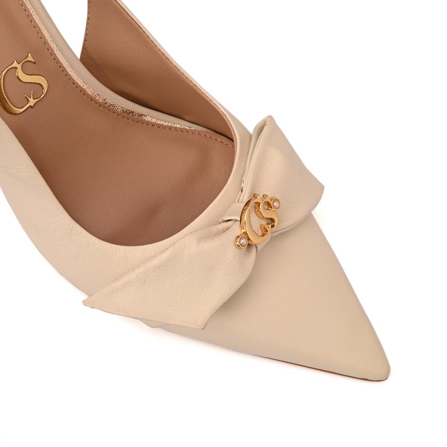 STILETTO OFF WHITE CON LAZO CS